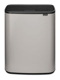 Brabantia Soft Grey Touch Bin XXL 2x30L - British product
