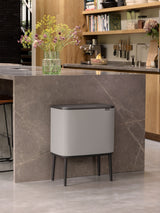 Next Brabantia Soft Grey Bo Touch Bin Waste Separation Bin 23+11 Litre- Buy online at McGrocer