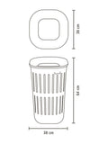 Brabantia white laundry basket 55L - British product