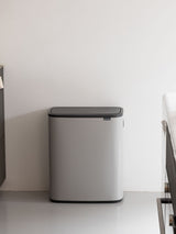 Next Brabantia Bo Touch Bin Soft Grey Waste Bin 60 Litre- Buy online at McGrocer