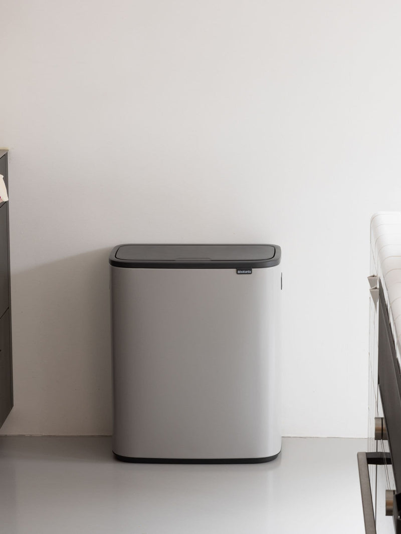 Brabantia Bo Touch Bin 60 litre soft grey, imported from the UK