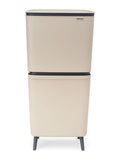 Brabantia SortUp recycle bin soft beige 20+25L, imported from the UK