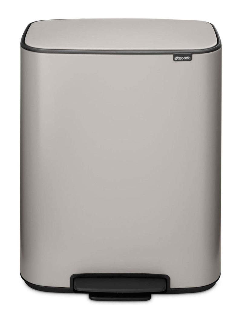Brabantia Bo Pedal Bin Soft Grey 30 litre waste separation bin, UK version