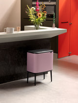 Next Brabantia Lilac Pink Bo Touch Bin 23L + 11L Waste Separation Bin- Buy online at McGrocer