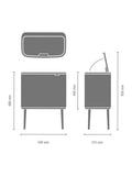 Brabantia soft grey Bo Touch bin 36 litre - British product