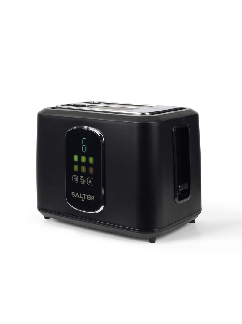 Salter black digital 2-slice toaster, imported from the UK