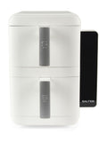 Salter white stackable air fryer 9L dual basket, imported from the UK