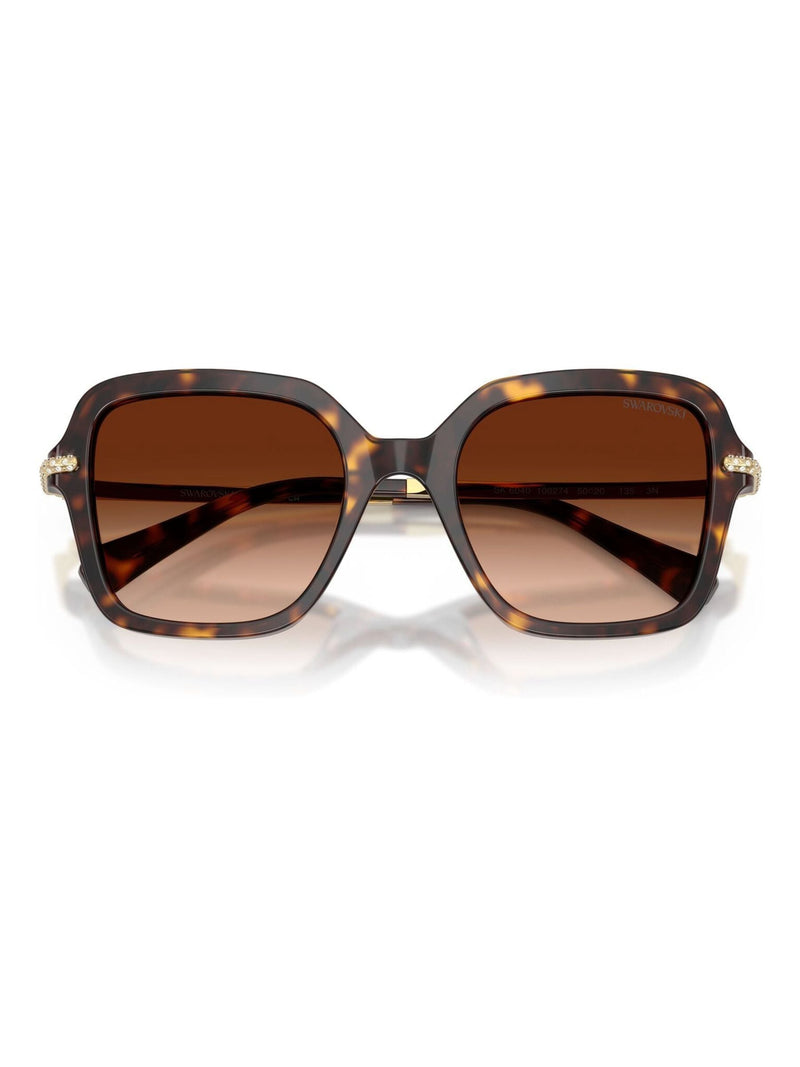 Swarovski Irregular sunglasses Havana frame brown gradient lenses, UK version