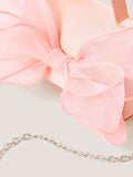 Monsoon pink organza bow bag compact, UK version