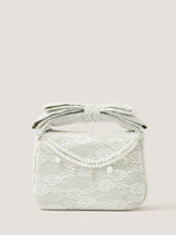 Next Monsoon Green Pearl Charm Lace Bag- Buy online at McGrocer