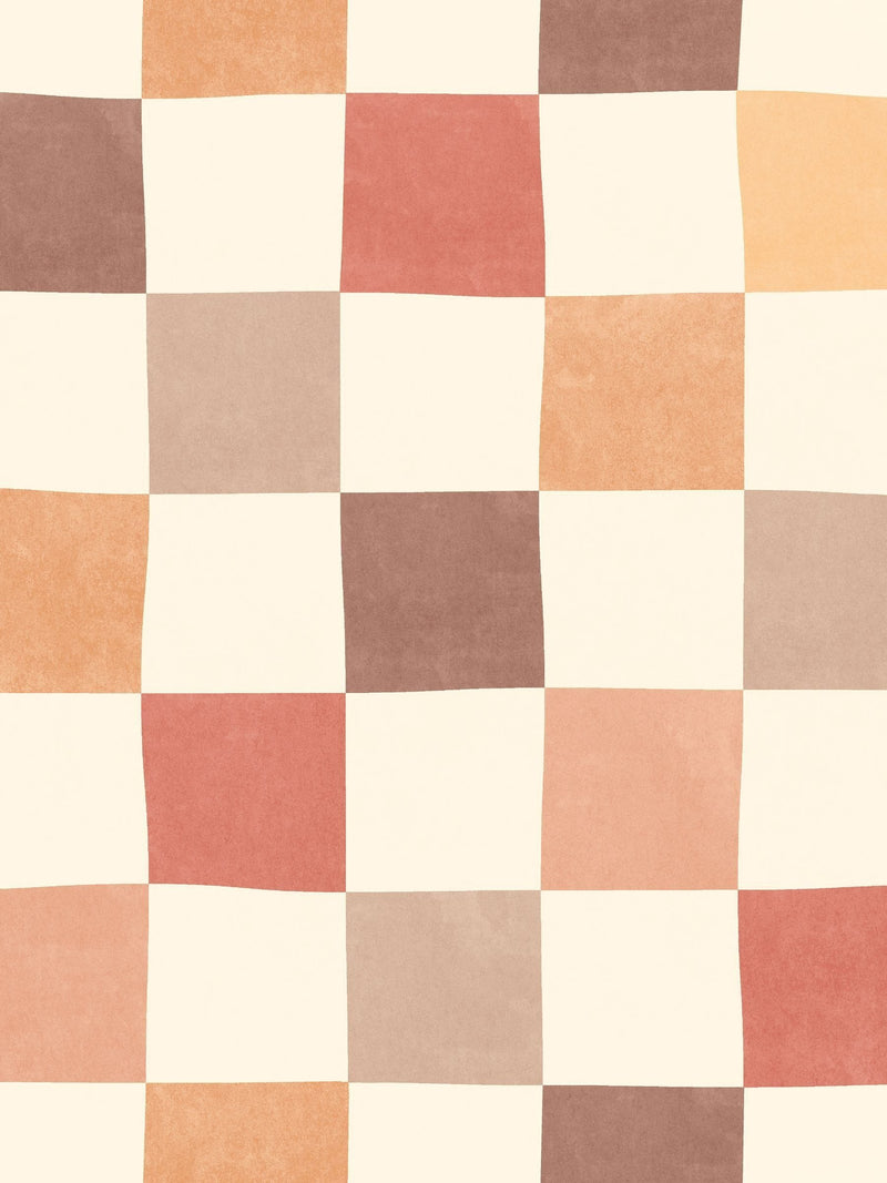 Ohpopsi Marmalade Mix Disco Check wallpaper 10m (British brand)