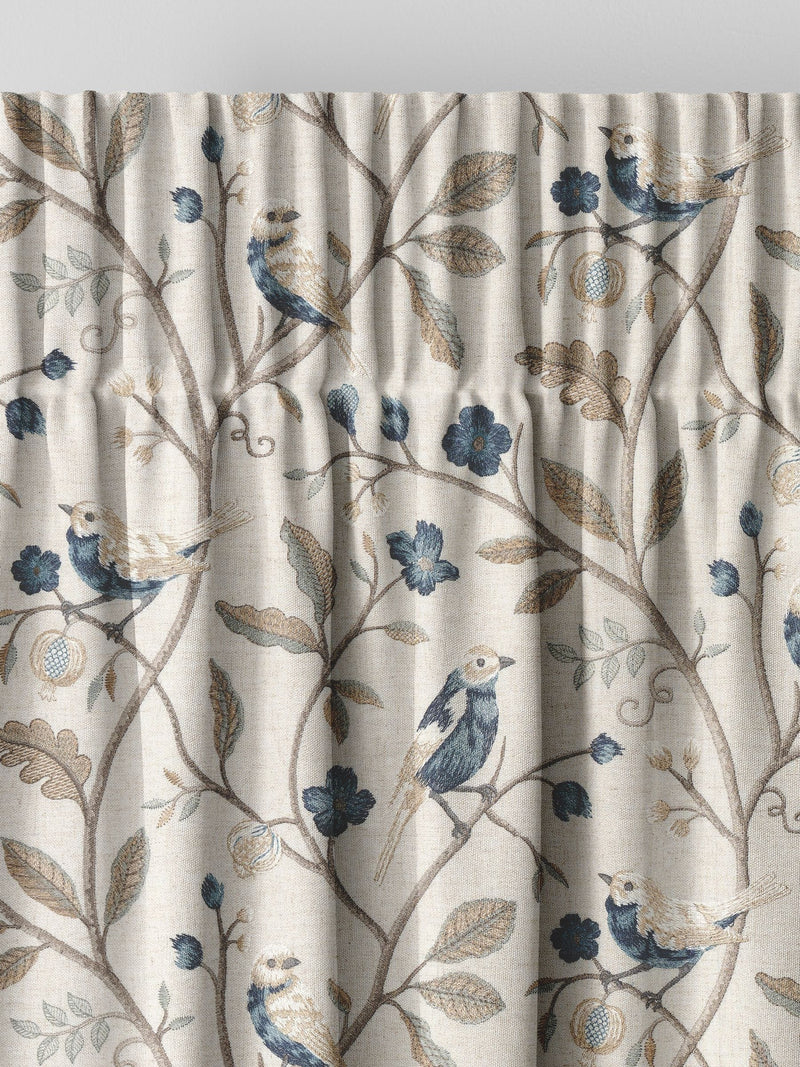 Blue Luxe Blue Bird made-to-measure curtains (British brand)