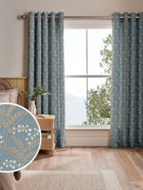 Next Blue Luxe Blue Floral Made to Measure Curtains- Buy online at McGrocer