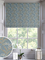 Next Blue Luxe Blue Floral Made to Measure Roman Blind - 234x240mm- Buy online at McGrocer