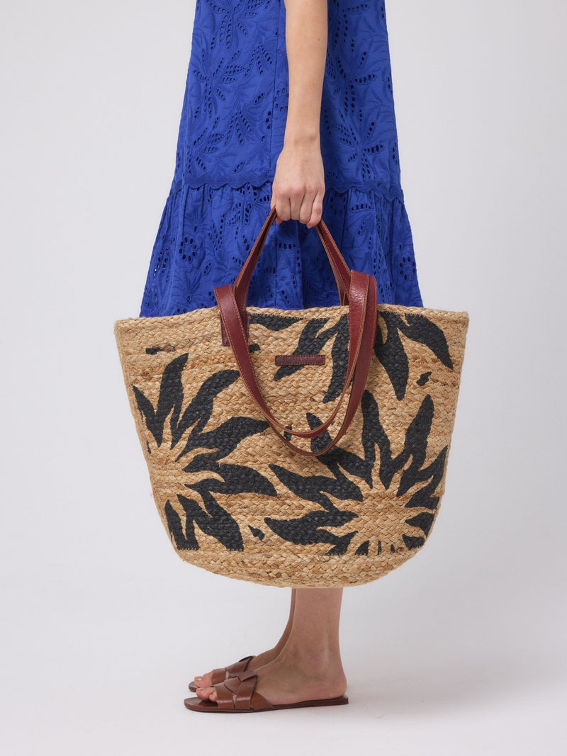 Scamp & Dude natural sunstar straw basket bag - British product