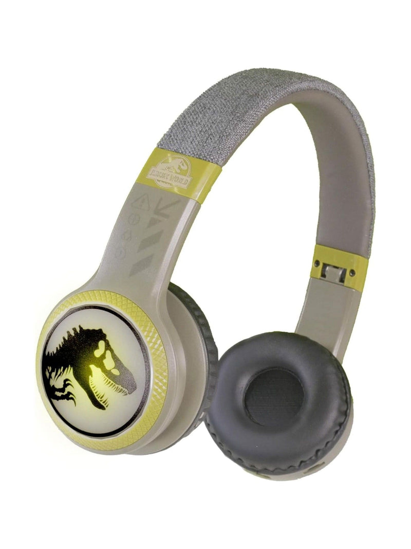 Jurassic World green light-up Bluetooth headphones for kids - British product