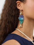 Accessorize blue ombré fish drop earrings (British brand)