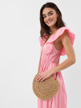 Next Accessorize Gold Metallic Shell Macramé Crossbody Bag- Buy online at McGrocer