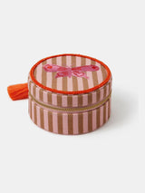 Next Accessorize Pink Butterfly Stripe Travel Jewellery Box- Buy online at McGrocer