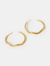 Next Accessorize 14ct Gold Plated Wave Hoop Earrings- Buy online at McGrocer