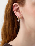 Accessorize gold tone earring set with pearl studs and twisted hoops - British product