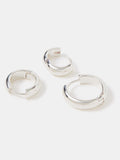 Accessorize sterling silver hoop earrings 3 pack, UK version