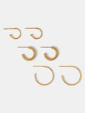Accessorize gold tone hoop earrings 3-pack, imported from the UK