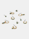 Accessorize gold tone stud and hoop earrings 5 pack - British product