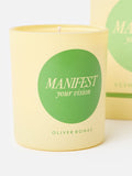 Oliver Bonas Manifest your Vision cedarwood scented candle imported from the UK