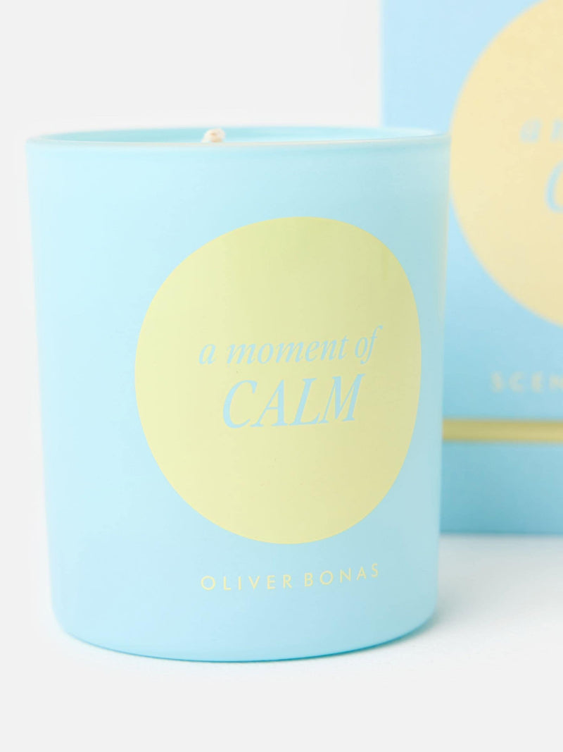 Oliver Bonas A Moment of Calm Sandalwood Scented Candle 9cm, UK version