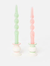 Next Oliver Bonas Cream Fiore Ceramic Candle Holders & Candlestick Set of Two- Buy online at McGrocer