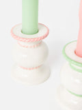 Oliver Bonas cream fiore ceramic candle holders set of two (British brand)