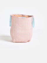 Next Oliver Bonas Pink Gingham Fabric Laundry Basket- Buy online at McGrocer