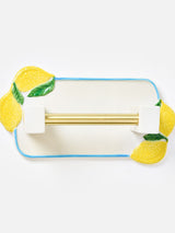Next Oliver Bonas Cream Lemon Ceramic Toilet Roll Holder- Buy online at McGrocer