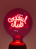 Oliver Bonas Pink Cocktail Club light bulb 17cm, imported from the UK