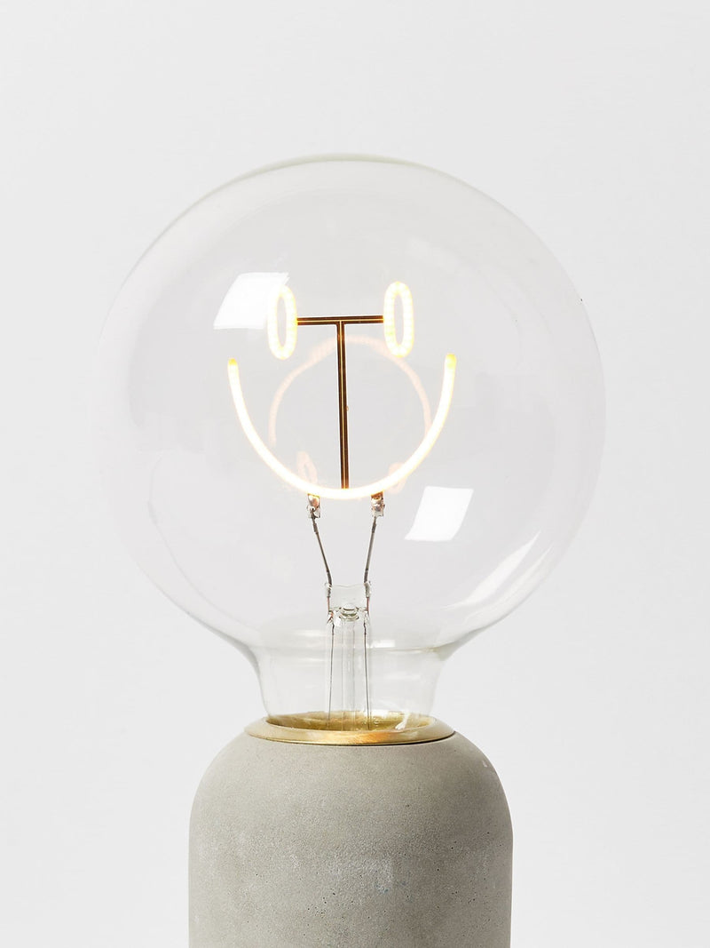 Oliver Bonas yellow happy face LED light bulb E27 (British brand)