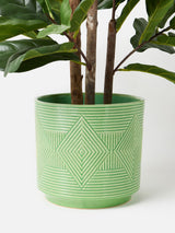 Next Oliver Bonas Green Cerchio Ceramic Plant Pot Size One- Buy online at McGrocer