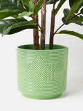 Oliver Bonas Green Cerchio ceramic plant pot, imported from the UK