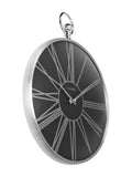 Widdop silver aluminium wall clock 31x38cm (British brand)