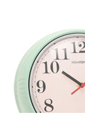 Widdop round retro wall clock mint green 24cm, UK version