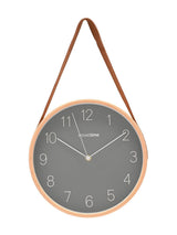 Next Widdop Oak Wooden Wall Clock with Hanging Belt- Buy online at McGrocer