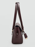 Mango red faux leather padlock shoulder bag - British product