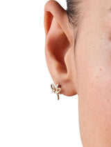 Next Kate Spade Gold Tone Bow Huggie Earrings- Buy online at McGrocer