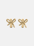 Kate Spade gold tone bow huggie earrings, UK version