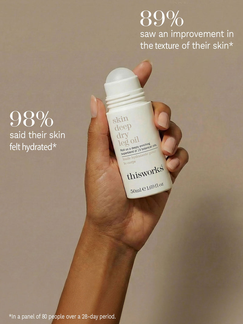 This Works Skin Deep Dry Leg Oil 50ml roll-on (British brand)