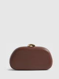 River Island brown gem hard shell clutch 11.5x9.5cm - British product