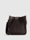 River Island brown embossed pocket messenger bag imported from the UK