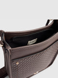 River Island brown embossed pocket messenger bag imported from the UK