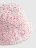 River Island pink crochet cotton bucket hat (British brand)