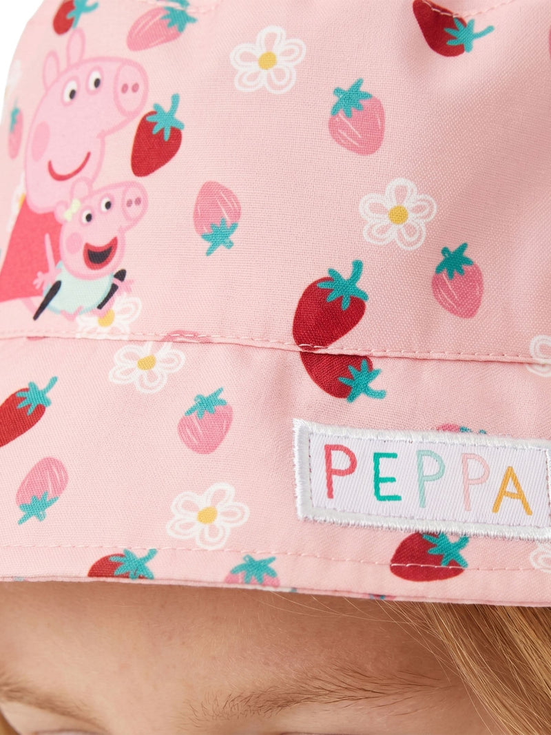 Peppa Pig pink bucket hat with fruit pattern - British product